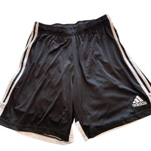 Adidas Black and White Athletic Shorts with Breathable Fabric